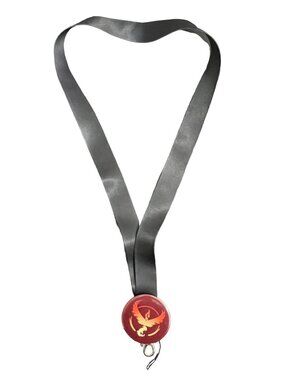 Pokemon Keychain Valor Button Black Red Lanyard